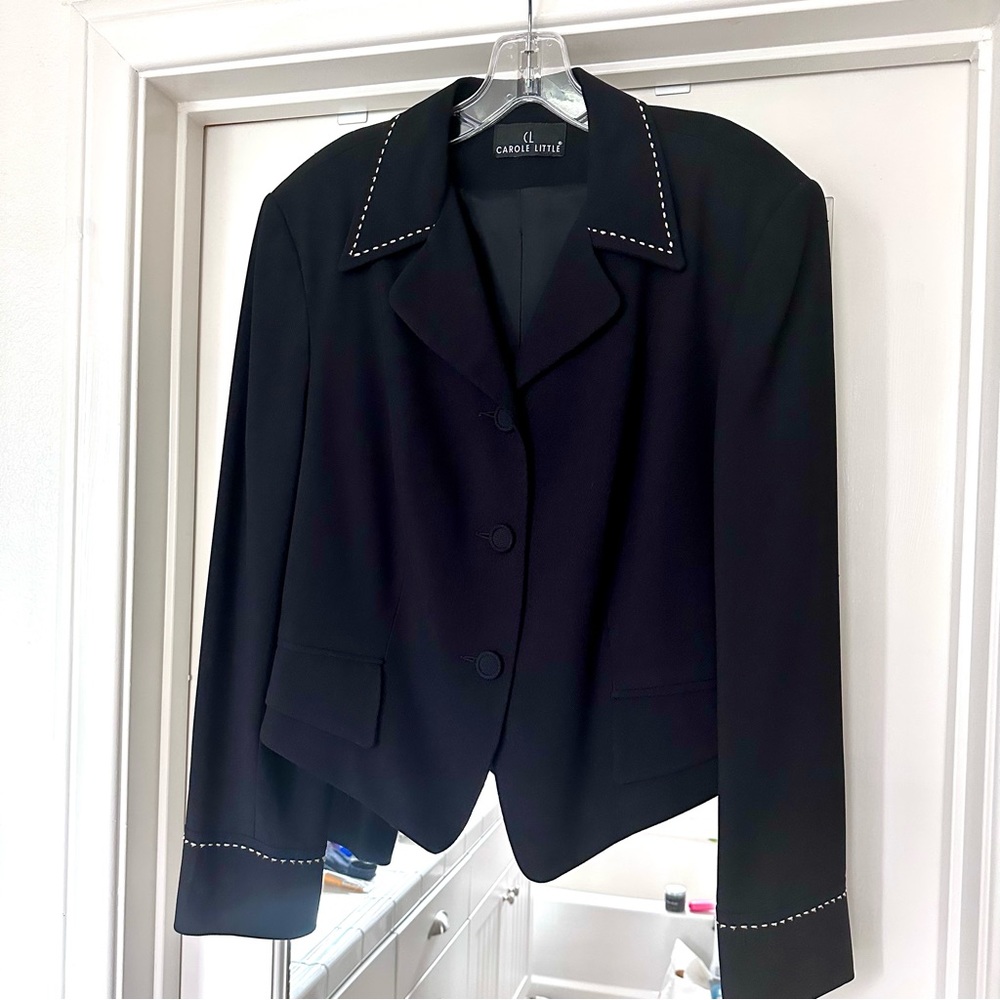 Carole Little Black Short Jacket L - NWOT